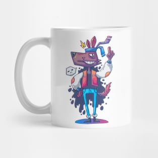 Wolf Hipster Creative Cartoon Mug